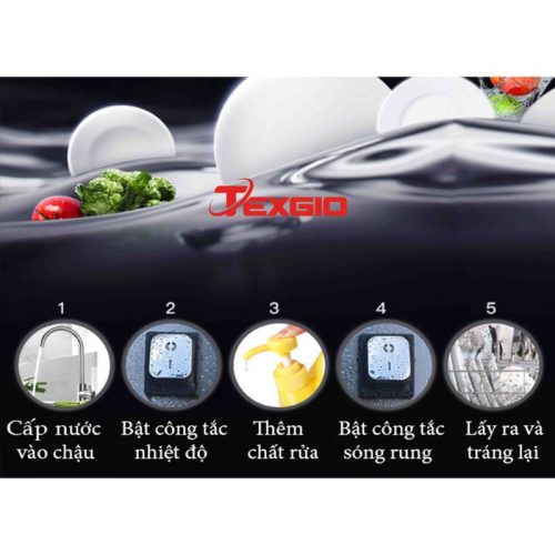 Máy rửa chén công nghiệp siêu âm Texgio Ultrasonic Standard TGU-1800SD 4 Hình ảnh máy rửa chén công nghiệp siêu âm Texgio Ultrasonic Standard TGU-1800SD