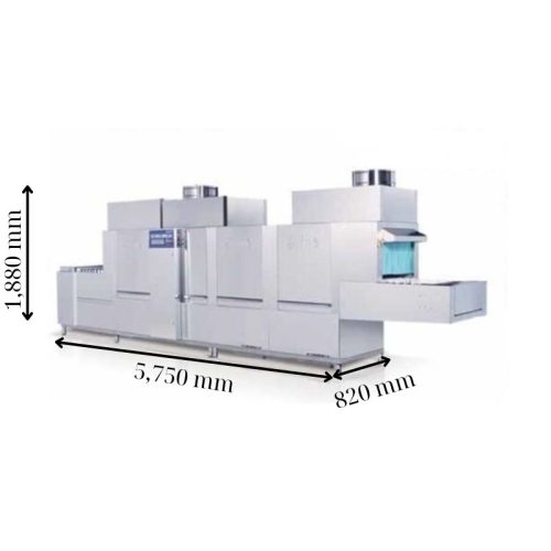 Máy rửa chén bát công nghiệp băng chuyền PRIME PMFE-1200SD 3 Kích thước máy rửa chén bát công nghiệp băng chuyền PRIME PMFE-1200SD