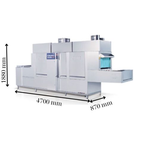 Máy rửa chén bát công nghiệp băng chuyền PRIME PMFE-600SDE 3 Kích thước máy rửa chén bát công nghiệp băng chuyền PRIME PMFE-600SDE