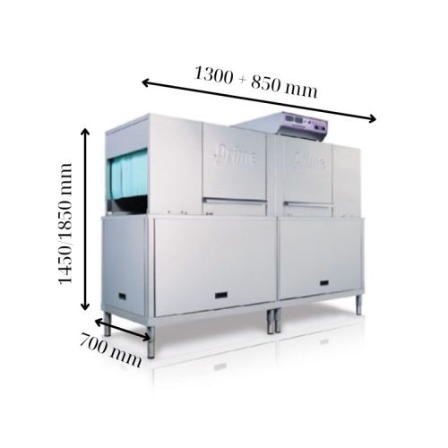 Máy rửa chén bát công nghiệp băng chuyền PRIME PRCE-400D 4 Kích thước máy rửa chén bát công nghiệp băng chuyền PRIME PRCE-400D