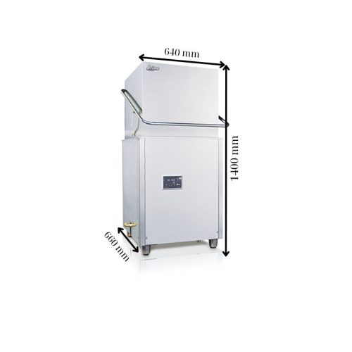 Kích thước máy rửa chén bát công nghiệp cửa sập PRIME PMDEL-1200E