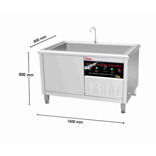 Máy rửa chén bát công nghiệp siêu âm Texgio Ultrasonic Standard TGU-1500SS 3 Kích thước máy rửa chén bát công nghiệp siêu âm Texgio Ultrasonic Standard TGU-1500SS