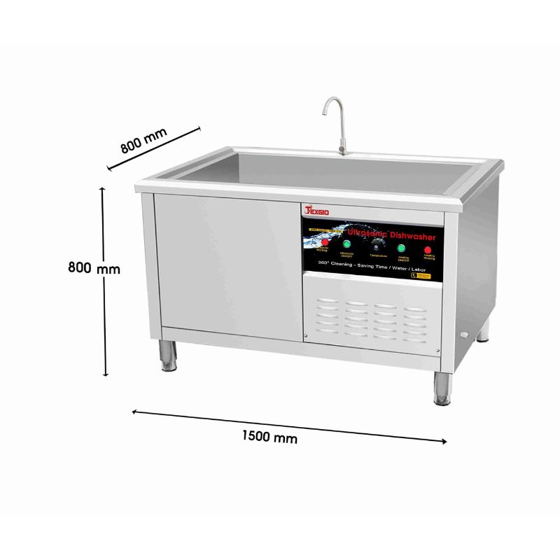 Kích thước máy rửa chén bát công nghiệp siêu âm Texgio Ultrasonic Standard TGU-1500SS Kích thước máy rửa chén bát công nghiệp siêu âm Texgio Ultrasonic Standard TGU-1500SS