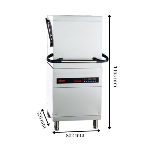 Máy rửa chén công nghiệp Texgio CDW1180 4 Kích thước máy rửa chén công nghiệp Texgio CDW1180