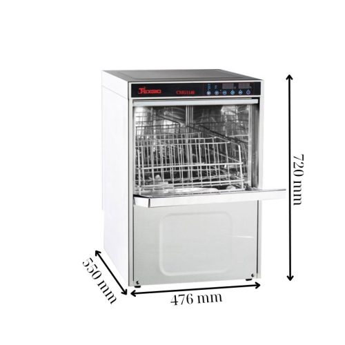 Kích thước máy rửa ly cốc công nghiệp Texgio CMG1140