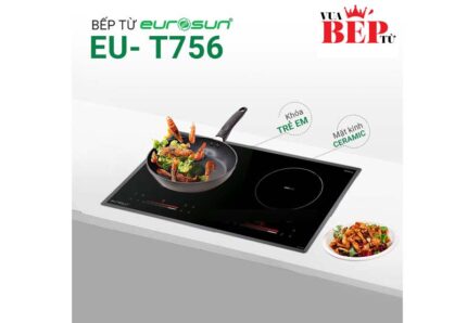 COMBO 6: Bếp từ đôi Eurosun EU-T756 + Máy hút mùi EUROSUN EH-70K11E + Tặng Bộ nồi cao cấp