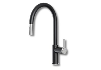Vòi rửa bát rút dây Konox Alto Black