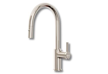 Vòi rửa bát rút dây Konox Alto Nickel
