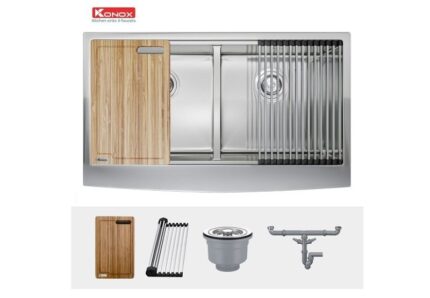 Chậu rửa bát Konox Workstation - Apron Sink KN8751DA Curve