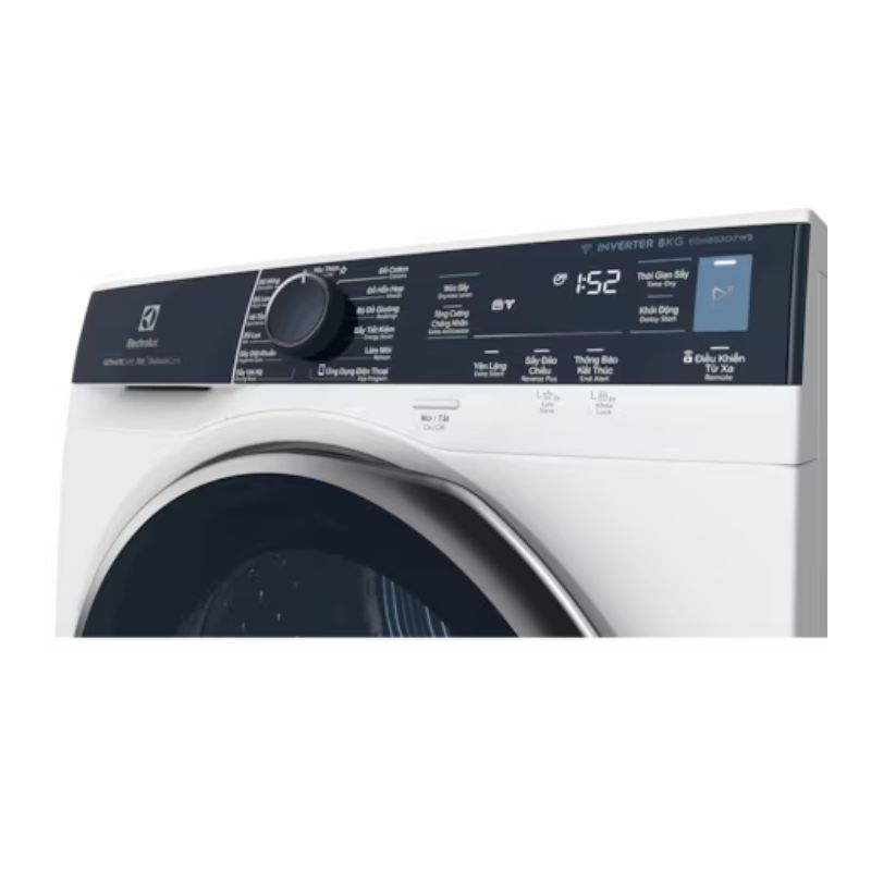 Bảng điều khiển máy sấy bơm nhiệt Electrolux 8kg EDH803Q7WB Bảng điều khiển máy sấy Electrolux EDH803Q7WB