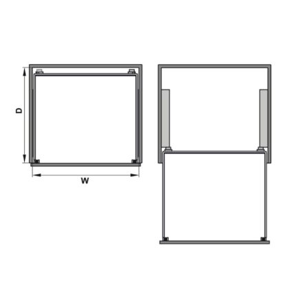 Rổ kéo phía trước 600 mm Hafele 540.24.507 3 Kích thước của rổ kéo phía trước 600 mm Hafele 540.24.507