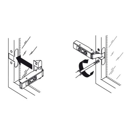 Bản lề Metalla SM 110º trùm nửa Hafele 315.26.711 3 Lắp đặt bản lề Metalla SM 110º trùm nửa Hafele 315.26.711