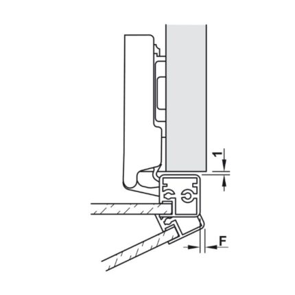 Bản lề Metalla SM 110º trùm nửa Hafele 315.26.711 4 Thiết kế bản lề Metalla SM 110º trùm nửa Hafele 315.26.711