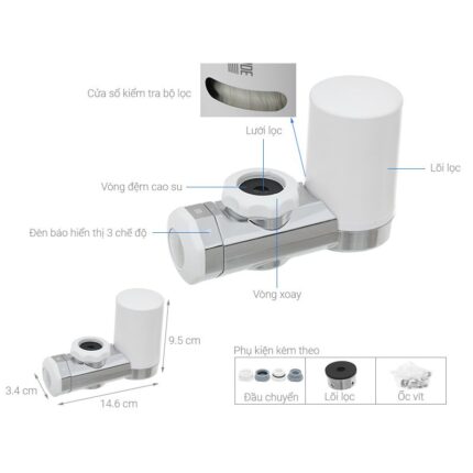 Thiết bị lọc nước đầu vòi Cleansui EF201 4 Chi tiết thiết bị lọc nước đầu vòi Cleansui EF201