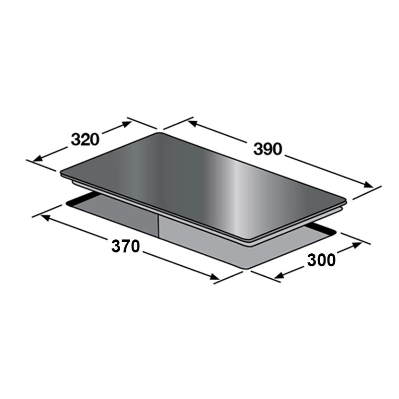 Kích thước bếp từ đơn Binova BI-268-ID lắp âm Kích thước bếp từ đơn Binova BI-268-ID lắp âm