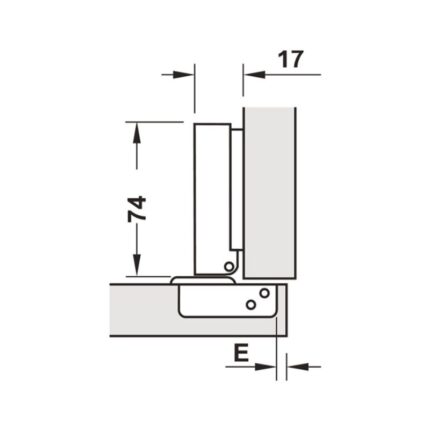 Bản lề trùm ngoài Metalla SM 110º DIY Hafele 483.01.720 3 Kích thước bản lề trùm ngoài Metalla SM 110º DIY Hafele 483.01.720
