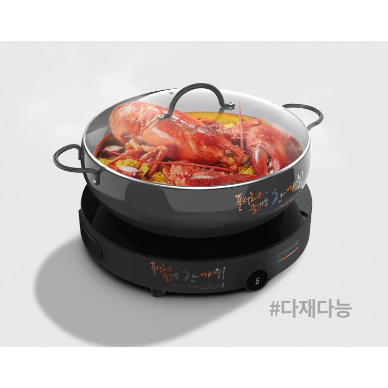 Ảnh bếp từ mini Hawonkoo CEH-101-I-GR di động Ảnh bếp từ mini Hawonkoo CEH-101-I-GR di động