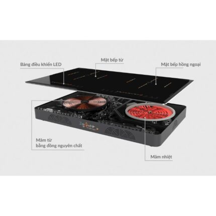 Bếp điện từ đôi Hawonkoo CEH-216-IF lắp âm 4 Thiết kế bếp điện từ đôi Hawonkoo CEH-216-IF lắp âm