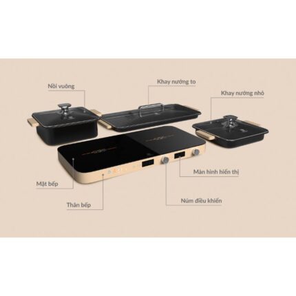 Bếp từ đôi Hawonkoo MCEH-200-II-CF di động 4 Thiết kế bếp từ đôi Hawonkoo MCEH-200-II-CF di động