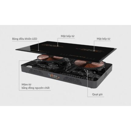 Thiết kế bếp từ đôi Hawonkoo CEH-208-II lắp âm