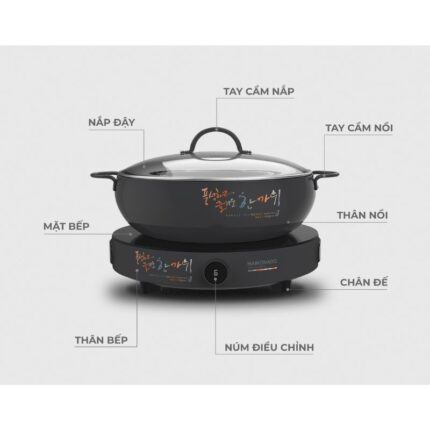 Bếp từ mini Hawonkoo CEH-101-I-GR di động 4 Thiết kế bếp từ mini Hawonkoo CEH-101-I-GR di động