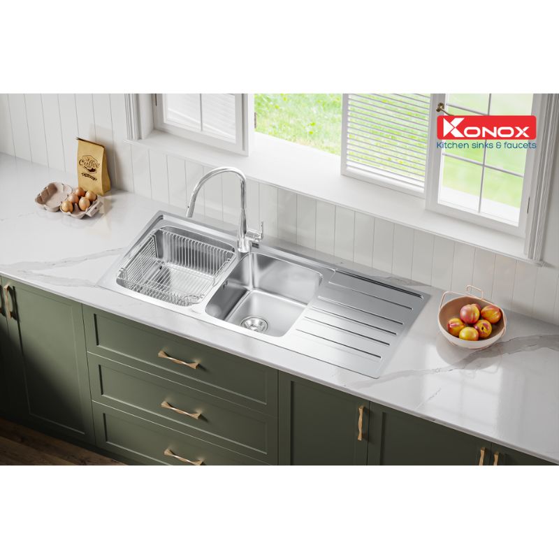 Ảnh chậu rửa bát Konox European Artusi KS11650 1D Bàn phải Ảnh chậu rửa bát Konox European Artusi KS11650 1D Bàn phải