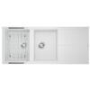 Chậu rửa bát Konox Granite Livello Smart 1160 White Silver 1 Chậu rửa bát Konox Granite Livello Smart 1160 White Silver