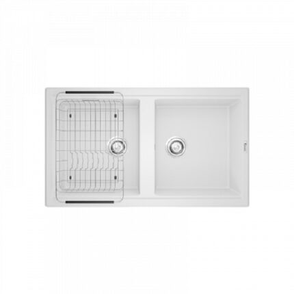 Chậu rửa bát Konox Granite Sink Phoenix Smart 860 White Silver