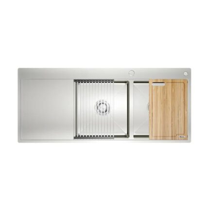 Chậu rửa bát Konox Workstation – Topmount KN11650TD Bàn trái