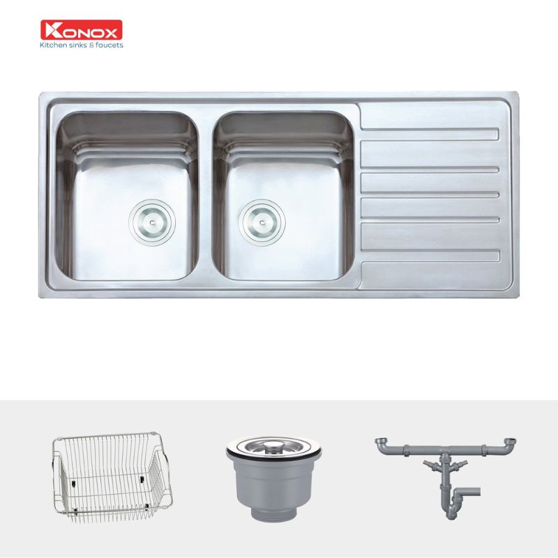 Chi tiết chậu rửa bát Konox European Artusi KS11650 1D Bàn phải Chi tiết chậu rửa bát Konox European Artusi KS11650 1D Bàn phải
