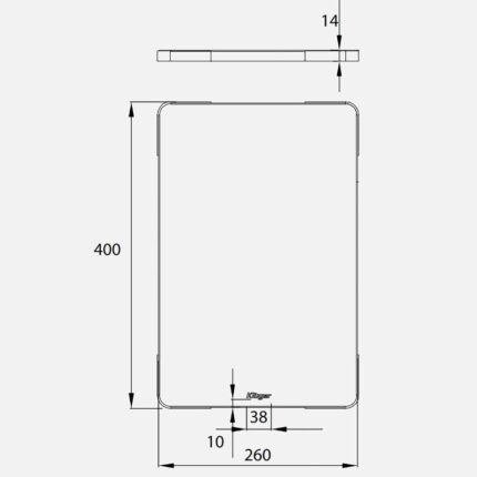 Kích thước thớt inox Kluger KCB-121FB