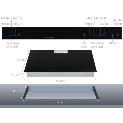 Bếp từ Panasonic KY-A227EKRA 4 kich thuoc bep tu panasonic ky a227ekra