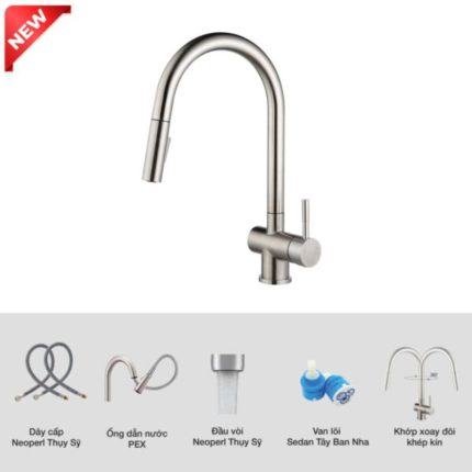 Vòi rửa bát Kluger KLF0008SS 4 phu kien voi rua bat kluger klf0008ss