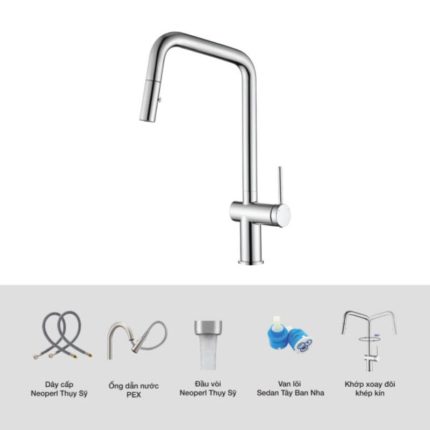 Vòi rửa bát Kluger KLF0019C 3 phu kien voi rua bat kluger klf0019c