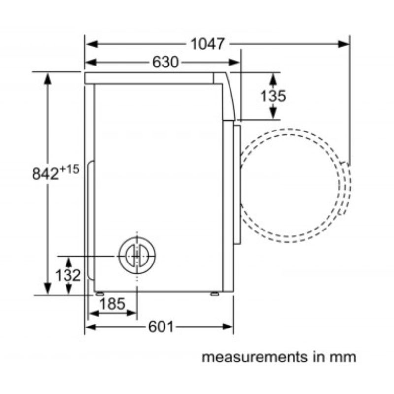 Thiết kế máy sấy Bosch WTA74201SG Thiết kế máy sấy Bosch WTA74201SG