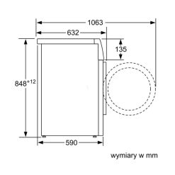 Kích thước máy giặt Bosch WAT28660EE