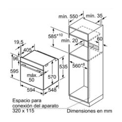 Kích thước Lò nướng Bosch HBA5370S0