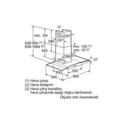 Kích thước của Máy hút mùi Bosch DWA09E750