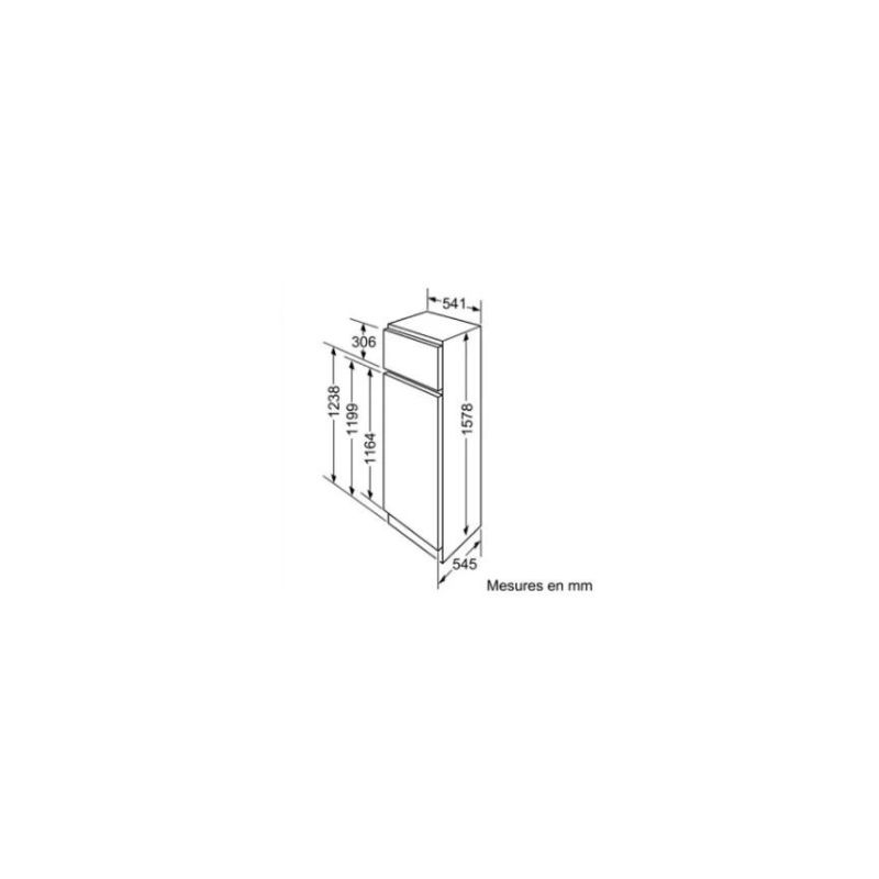 Kích thước của Tủ lạnh Bosch KID28V20FF Kích thước của Tủ lạnh Bosch KID28V20FF