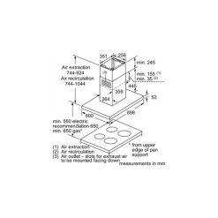 Kích thước máy hút mùi Bosch DIB97IM50