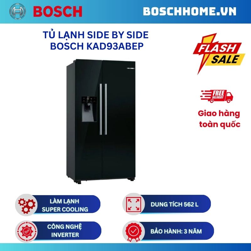 Tủ lạnh Side By Side Bosch KAD93ABEP series 6
