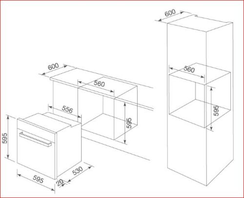 Lò nướng Malloca MOV-575 ECO 2 Kich thuoc MOV 575 ECO