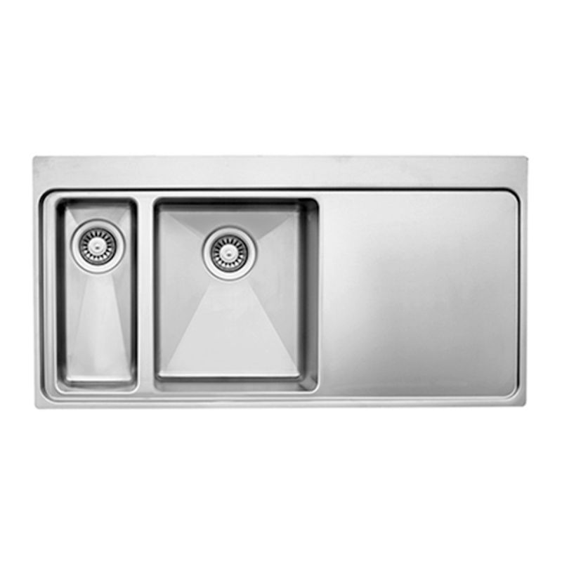 Chậu rửa bát đôi Dudoff SPOT MM2L (Thớt gỗ+rổ inox+khay cuộn) Chậu rửa bát đôi Dudoff SPOT MM2L (Thớt gỗ+rổ inox+khay cuộn)