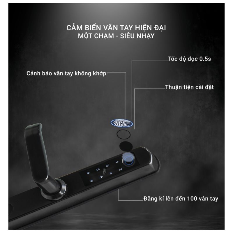 Khoá vân tay Chefs EH-A11RBT Khoá vân tay Chefs EH-A11RBT