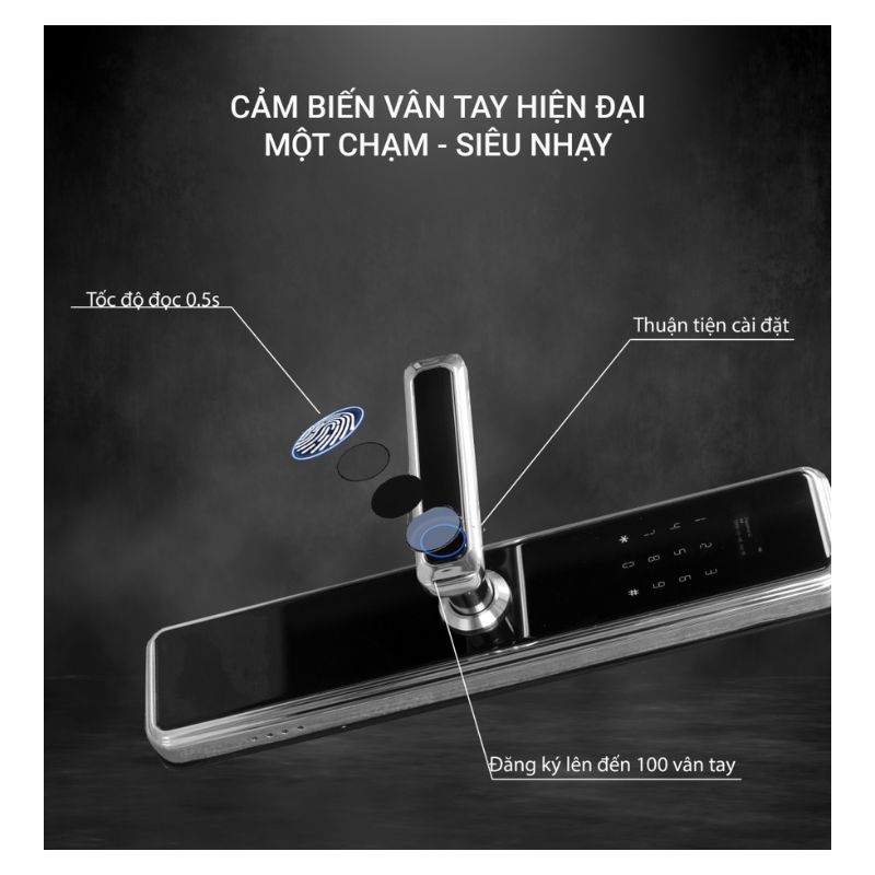 Khoá vân tay Chefs EH-A15SB Khoá vân tay Chefs EH-A15SB