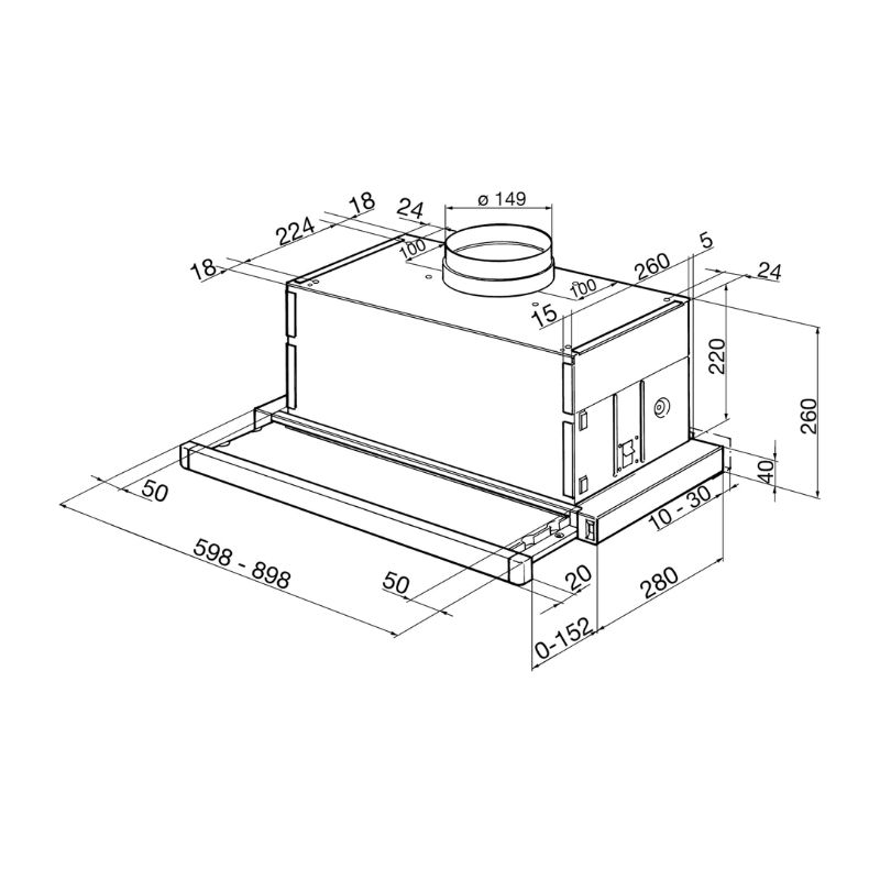 Kích thước máy hút mùi âm tủ Hafele Smeg KSET66VNE2 536.84.882 Kích thước máy hút mùi âm tủ Hafele Smeg KSET66VNE2 536.84.882