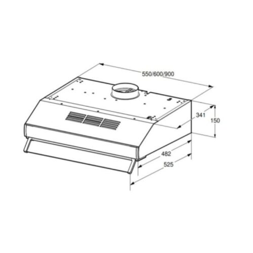 Máy hút mùi Bosch DHU935HB 4 Kích thước máy hút mùi Bosch DHU935HB