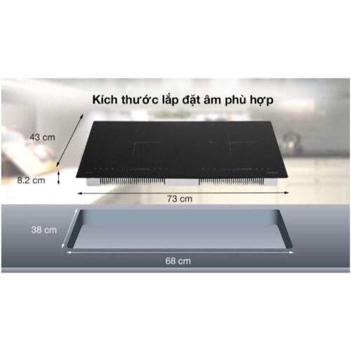 Bếp từ 2 vùng nấu Hafele HC-I2732A 536.61.726 3 Kích thước bếp từ 2 vùng nấu Hafele HC-I2732A 536.61.726