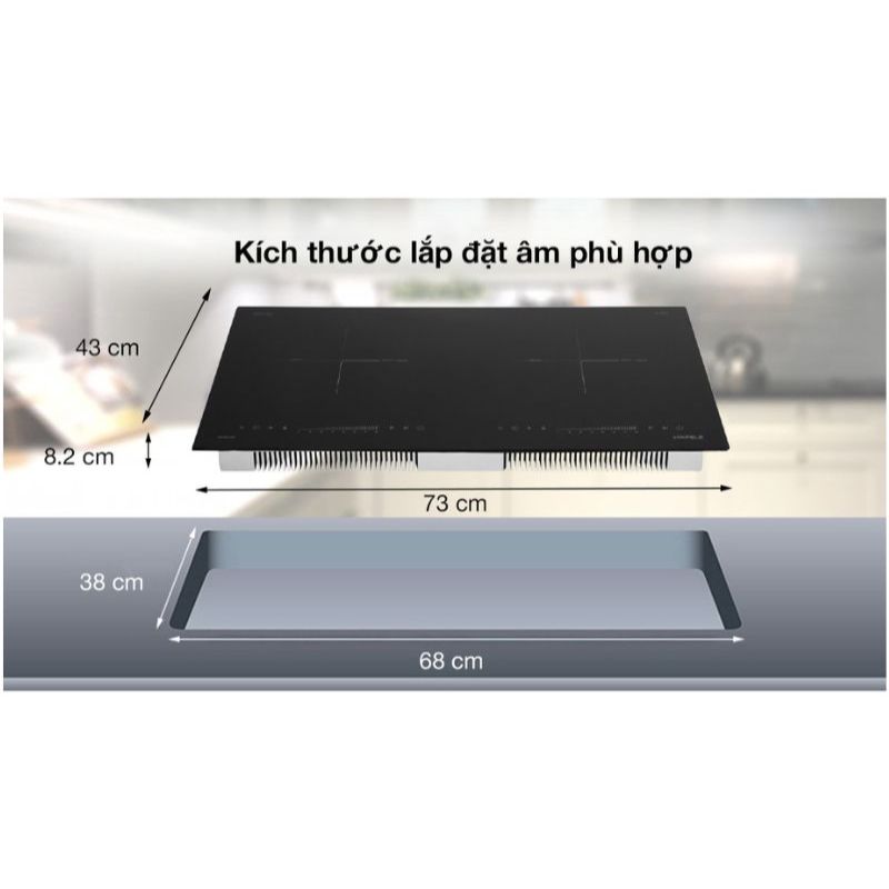 Kích thước bếp từ 2 vùng nấu Hafele HC-I2732A 536.61.726 Kích thước bếp từ 2 vùng nấu Hafele HC-I2732A 536.61.726