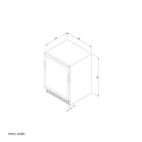Tủ Rượu Malloca MWC-45BS 4 Kích thước của Tủ Rượu Malloca MWC-45BS